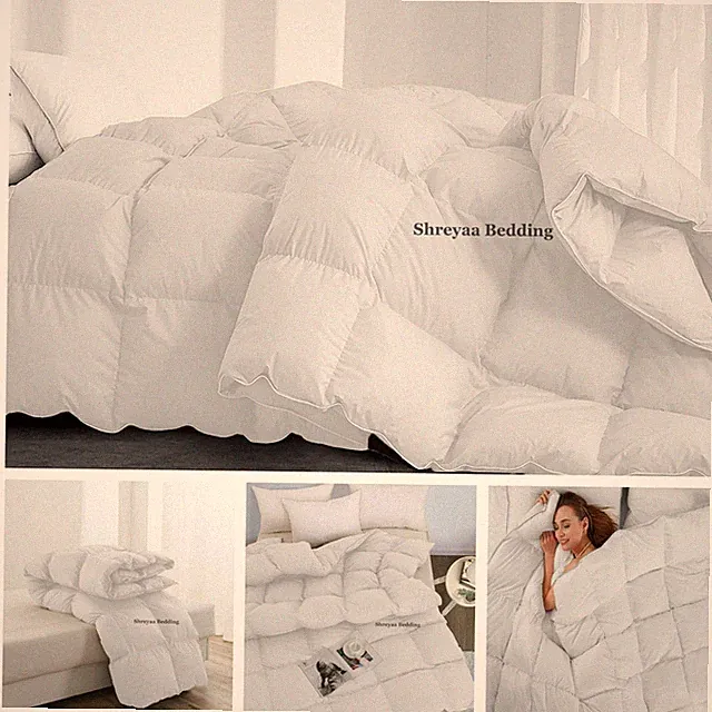 Dazzling Down Alternative Comforter 1000 TC White Solid Select Item