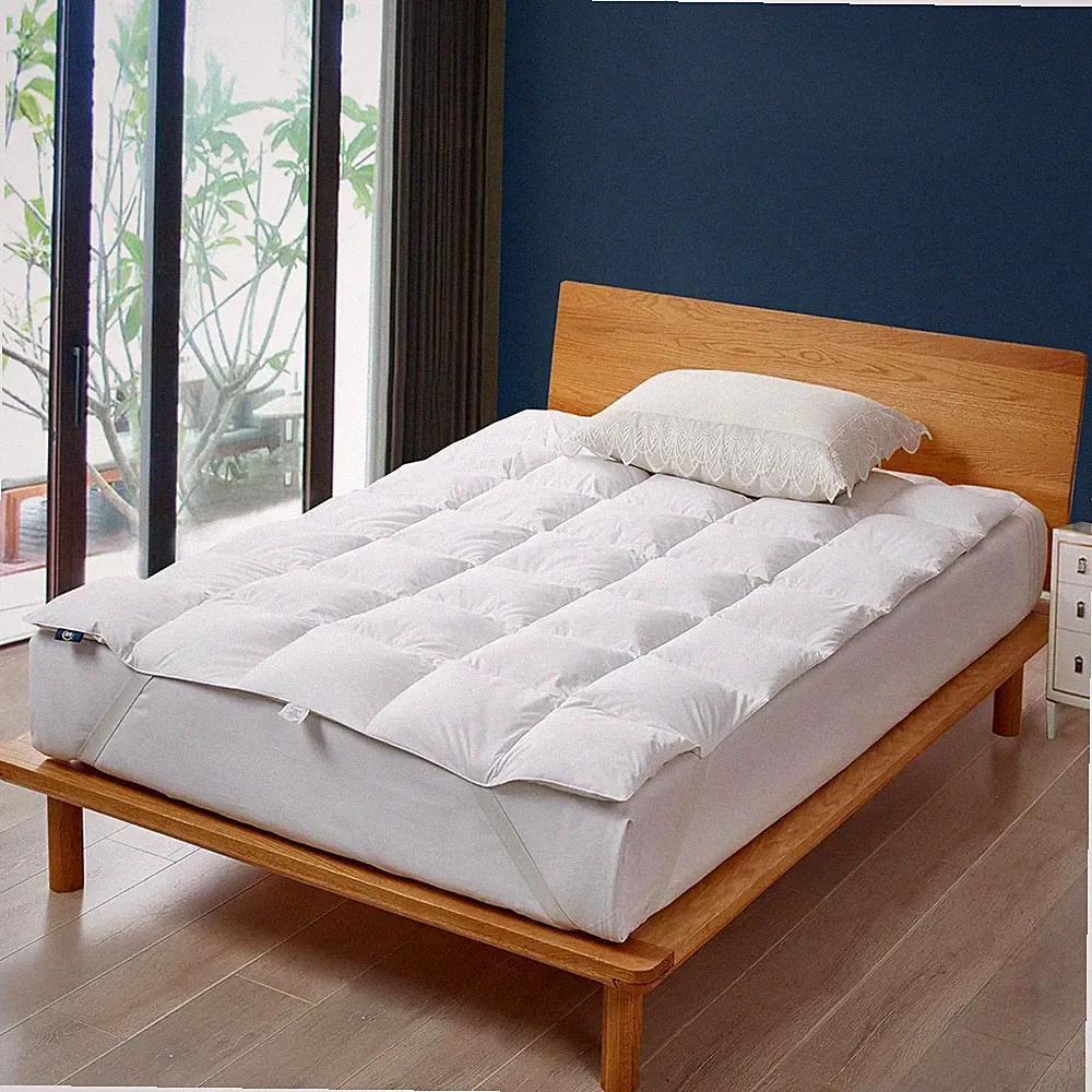 Goose Feather Down Mattress Topper Full Size Soft Fluffy 100 Percent Cotton Pad