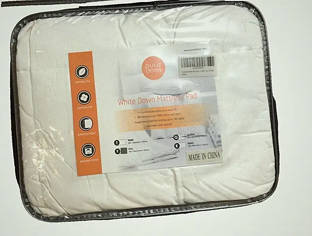 New Pure Down mattress pad FULL White 54"x75"