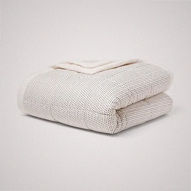 Quilted Down Alternative Bed Blanket - Room Size Full/Queen Color Ivory